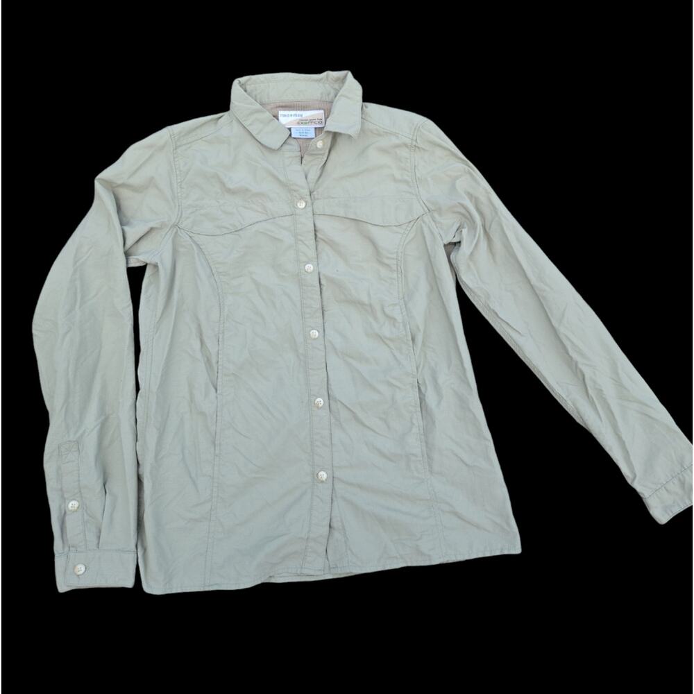 Exofficio women's sz small bug away button vented shirt‎